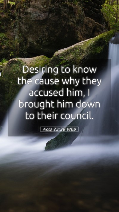 Picture 05 - Acts 23:28 WEB Mobile Phone Wallpaper - Desiring to know the cause why they accused him, - Mobile Bible Verse Wallpaper