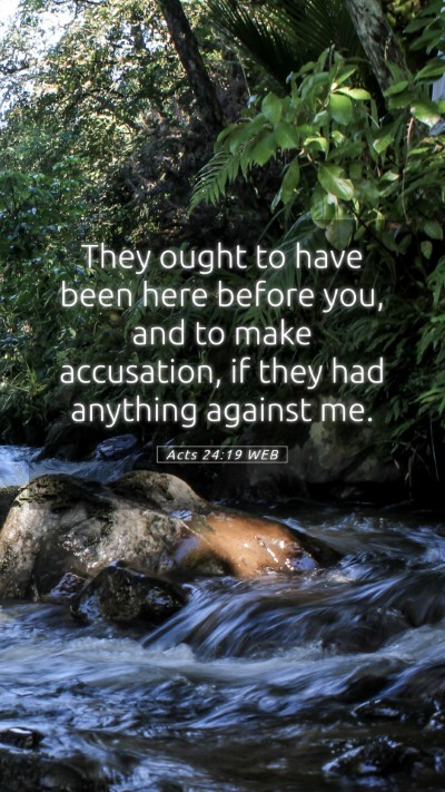 Picture 05 - Acts 24:19 WEB Mobile Phone Wallpaper - They ought to have been here before you, and to - Mobile Bible Verse Wallpaper