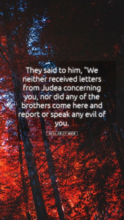Picture 05 - Acts 28:21 WEB Mobile Phone Wallpaper - They said to him, 