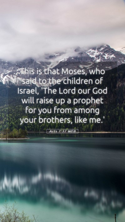 Picture 05 - Acts 7:37 WEB Mobile Phone Wallpaper - This is that Moses, who said to the children of - Mobile Bible Verse Wallpaper