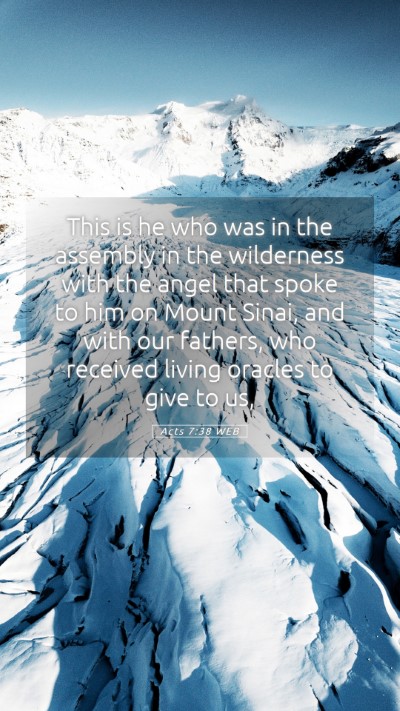 Picture 05 - Acts 7:38 WEB Mobile Phone Wallpaper - This is he who was in the assembly in the - Mobile Bible Verse Wallpaper