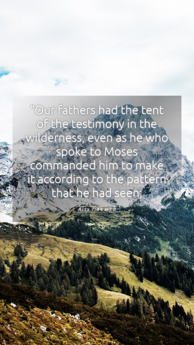 Picture 05 - Acts 7:44 WEB Mobile Phone Wallpaper - 