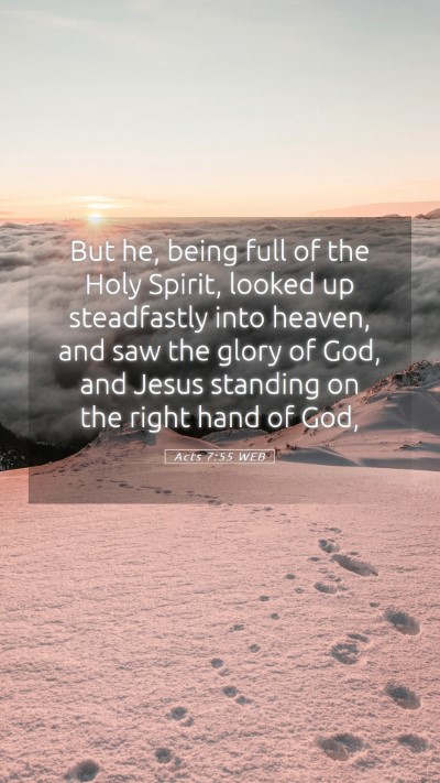 Picture 05 - Acts 7:55 WEB Mobile Phone Wallpaper - But he, being full of the Holy Spirit, looked up - Mobile Bible Verse Wallpaper