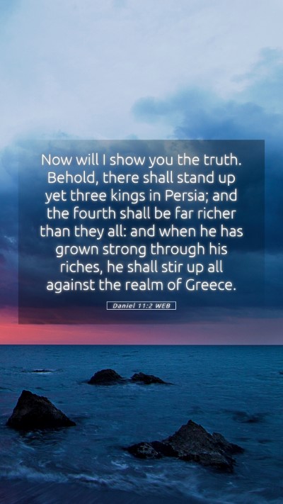 Picture 05 - Daniel 11:2 WEB Mobile Phone Wallpaper - Now will I show you the truth. Behold, there - Mobile Bible Verse Wallpaper