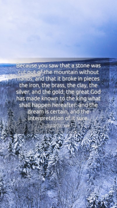 Picture 05 - Daniel 2:45 WEB Mobile Phone Wallpaper - Because you saw that a stone was cut out of the - Mobile Bible Verse Wallpaper