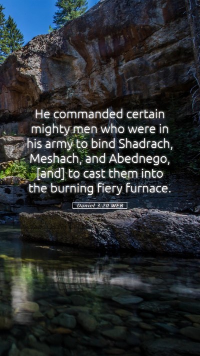 Picture 05 - Daniel 3:20 WEB Mobile Phone Wallpaper - He commanded certain mighty men who were in his - Mobile Bible Verse Wallpaper