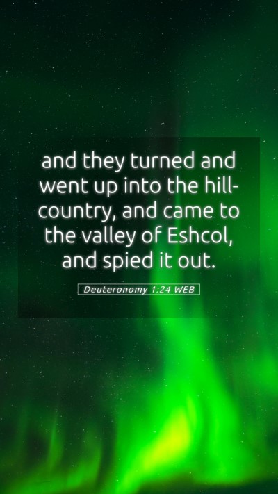 Picture 05 - Deuteronomy 1:24 WEB Mobile Phone Wallpaper - and they turned and went up into the - Mobile Bible Verse Wallpaper