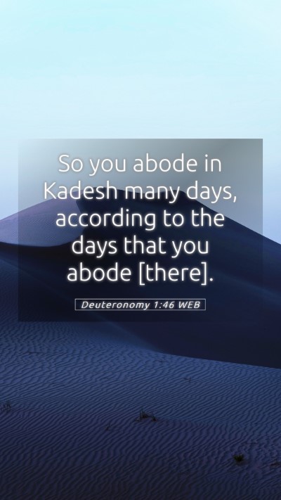Picture 05 - Deuteronomy 1:46 WEB Mobile Phone Wallpaper - So you abode in Kadesh many days, according to - Mobile Bible Verse Wallpaper