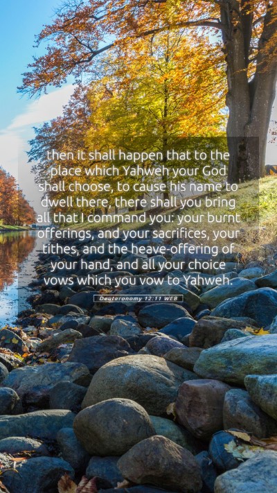 Picture 05 - Deuteronomy 12:11 WEB Mobile Phone Wallpaper - then it shall happen that to the place which - Mobile Bible Verse Wallpaper