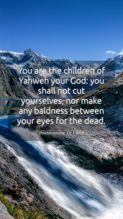 Picture 05 - Deuteronomy 14:1 WEB Mobile Phone Wallpaper - You are the children of Yahweh your God: you - Mobile Bible Verse Wallpaper
