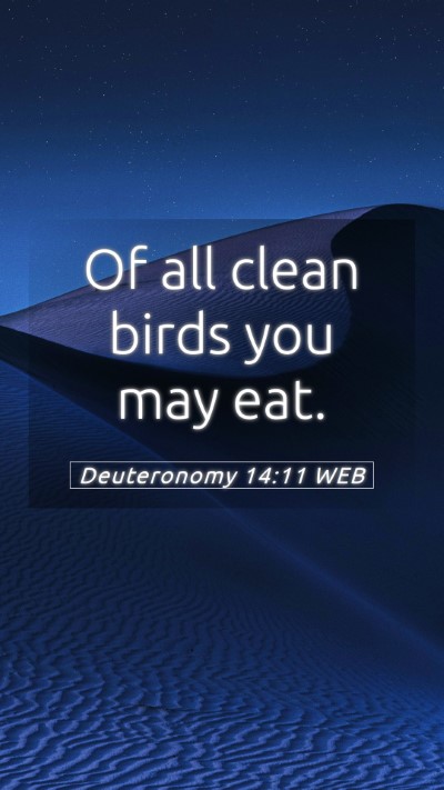 Picture 05 - Deuteronomy 14:11 WEB Mobile Phone Wallpaper - Of all clean birds you may - Mobile Bible Verse Wallpaper