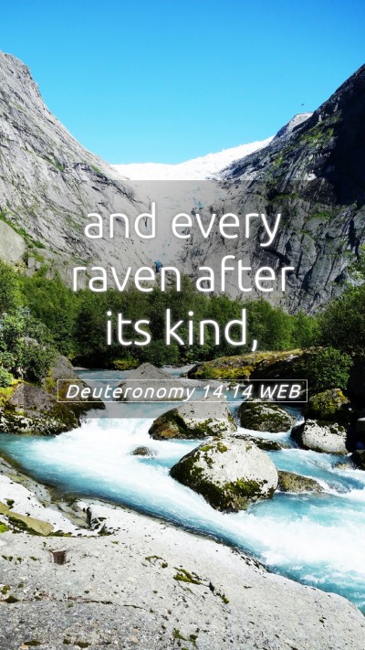 Picture 05 - Deuteronomy 14:14 WEB Mobile Phone Wallpaper - and every raven after its - Mobile Bible Verse Wallpaper