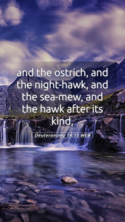 Picture 05 - Deuteronomy 14:15 WEB Mobile Phone Wallpaper - and the ostrich, and the night-hawk, and the - Mobile Bible Verse Wallpaper