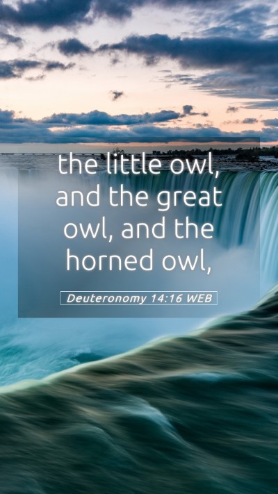 Picture 05 - Deuteronomy 14:16 WEB Mobile Phone Wallpaper - the little owl, and the great owl, and the horned - Mobile Bible Verse Wallpaper