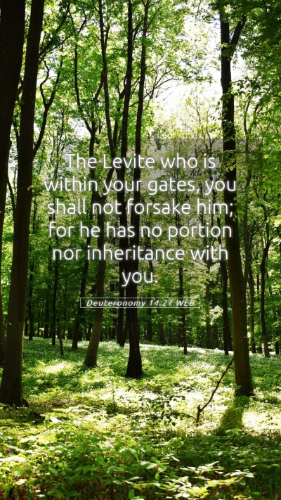 Picture 05 - Deuteronomy 14:27 WEB Mobile Phone Wallpaper - The Levite who is within your gates, you shall - Mobile Bible Verse Wallpaper
