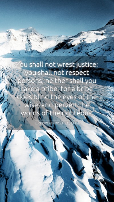 Picture 05 - Deuteronomy 16:19 WEB Mobile Phone Wallpaper - You shall not wrest justice: you shall not - Mobile Bible Verse Wallpaper