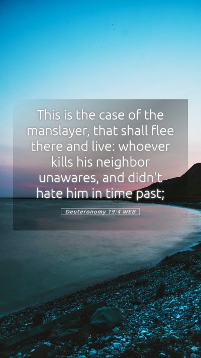 Picture 05 - Deuteronomy 19:4 WEB Mobile Phone Wallpaper - This is the case of the manslayer, that shall - Mobile Bible Verse Wallpaper