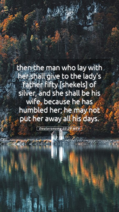 Picture 05 - Deuteronomy 22:29 WEB Mobile Phone Wallpaper - then the man who lay with her shall give to the - Mobile Bible Verse Wallpaper