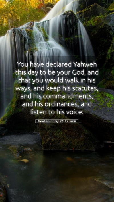 Picture 05 - Deuteronomy 26:17 WEB Mobile Phone Wallpaper - You have declared Yahweh this day to be your God, - Mobile Bible Verse Wallpaper