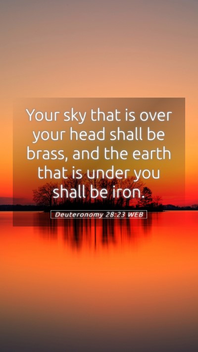 Picture 05 - Deuteronomy 28:23 WEB Mobile Phone Wallpaper - Your sky that is over your head shall be brass, - Mobile Bible Verse Wallpaper