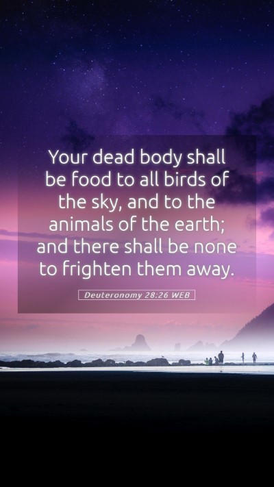 Picture 05 - Deuteronomy 28:26 WEB Mobile Phone Wallpaper - Your dead body shall be food to all birds of the - Mobile Bible Verse Wallpaper