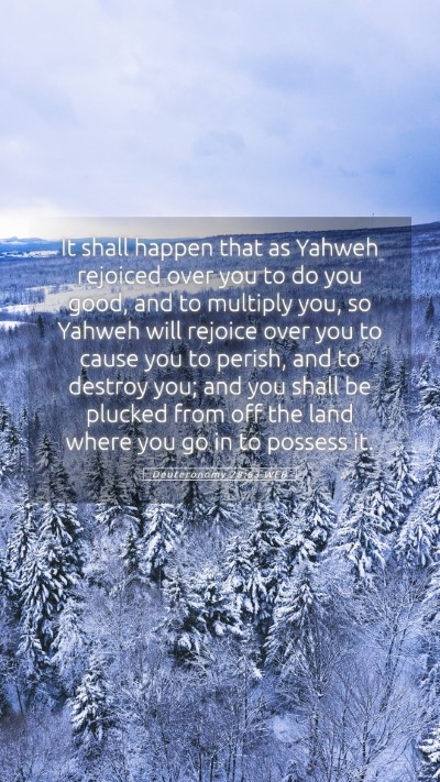 Picture 05 - Deuteronomy 28:63 WEB Mobile Phone Wallpaper - It shall happen that as Yahweh rejoiced over you - Mobile Bible Verse Wallpaper