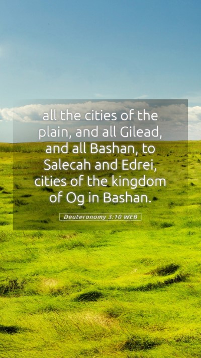 Picture 05 - Deuteronomy 3:10 WEB Mobile Phone Wallpaper - all the cities of the plain, and all Gilead, and - Mobile Bible Verse Wallpaper