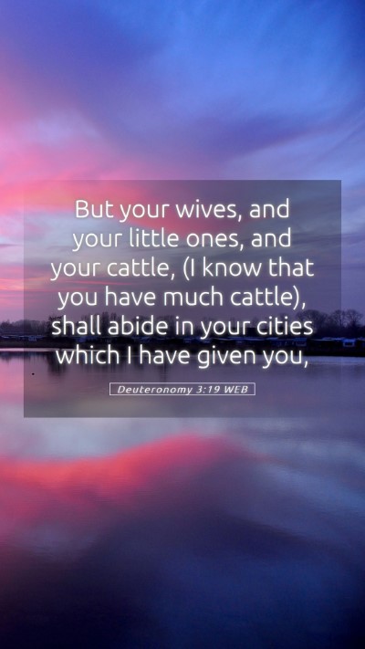 Picture 05 - Deuteronomy 3:19 WEB Mobile Phone Wallpaper - But your wives, and your little ones, and your - Mobile Bible Verse Wallpaper