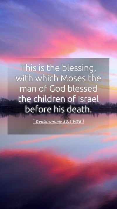 Picture 05 - Deuteronomy 33:1 WEB Mobile Phone Wallpaper - This is the blessing, with which Moses the man of - Mobile Bible Verse Wallpaper