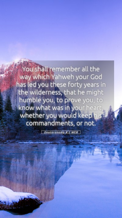 Picture 05 - Deuteronomy 8:2 WEB Mobile Phone Wallpaper - You shall remember all the way which Yahweh your - Mobile Bible Verse Wallpaper