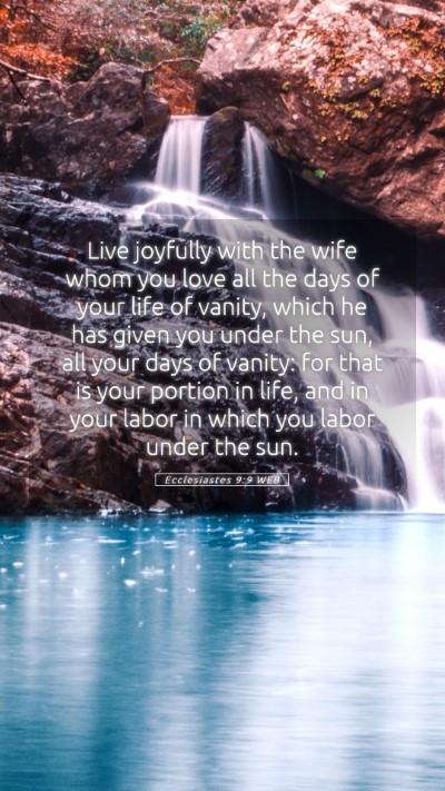 Picture 05 - Ecclesiastes 9:9 WEB Mobile Phone Wallpaper - Live joyfully with the wife whom you love all the - Mobile Bible Verse Wallpaper