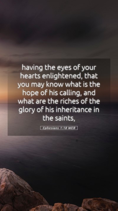 Picture 05 - Ephesians 1:18 WEB Mobile Phone Wallpaper - having the eyes of your hearts enlightened, that - Mobile Bible Verse Wallpaper
