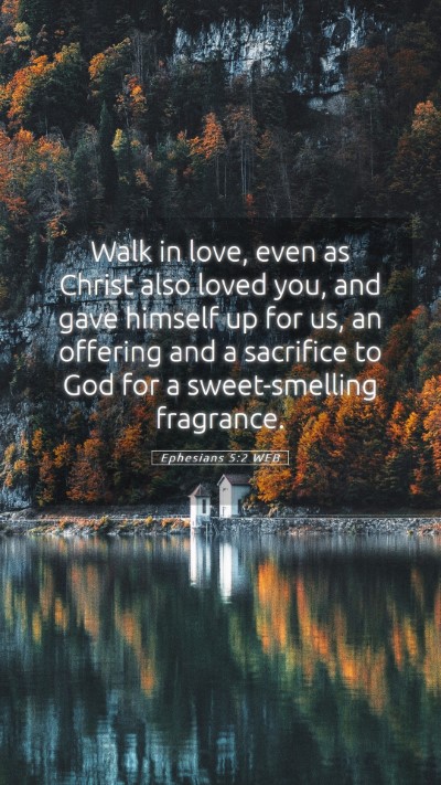 Picture 05 - Ephesians 5:2 WEB Mobile Phone Wallpaper - Walk in love, even as Christ also loved you, and - Mobile Bible Verse Wallpaper