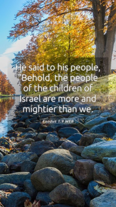 Picture 05 - Exodus 1:9 WEB Mobile Phone Wallpaper - He said to his people, 