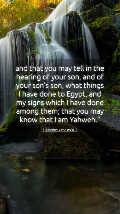 Picture 05 - Exodus 10:2 WEB Mobile Phone Wallpaper - and that you may tell in the hearing of your son, - Mobile Bible Verse Wallpaper