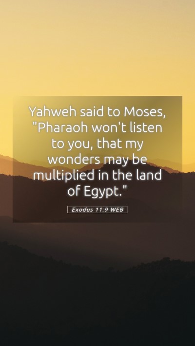 Picture 05 - Exodus 11:9 WEB Mobile Phone Wallpaper - Yahweh said to Moses, 