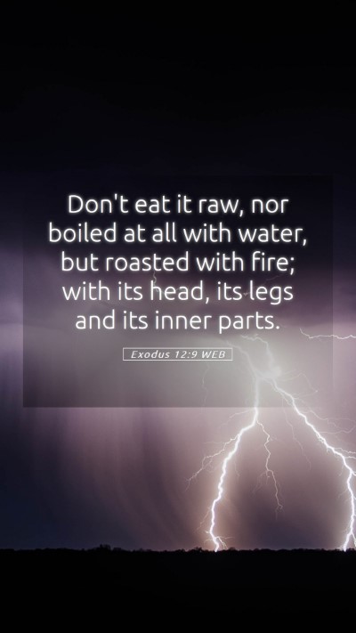 Picture 05 - Exodus 12:9 WEB Mobile Phone Wallpaper - Don't eat it raw, nor boiled at all with water, - Mobile Bible Verse Wallpaper