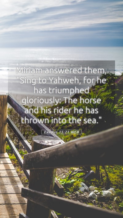 Picture 05 - Exodus 15:21 WEB Mobile Phone Wallpaper - Miriam answered them, 