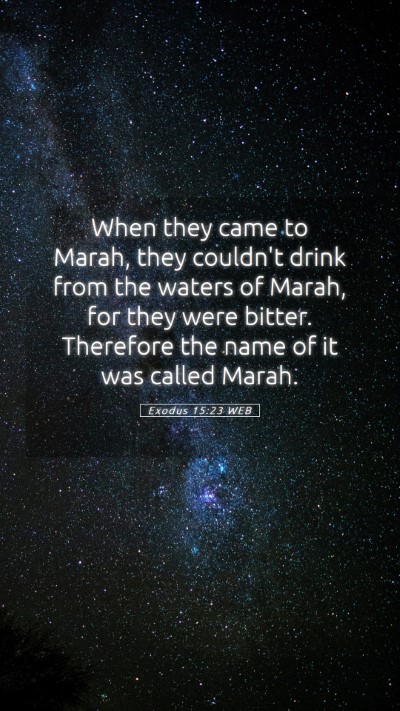 Picture 05 - Exodus 15:23 WEB Mobile Phone Wallpaper - When they came to Marah, they couldn't drink from - Mobile Bible Verse Wallpaper