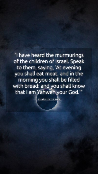 Picture 05 - Exodus 16:12 WEB Mobile Phone Wallpaper - 