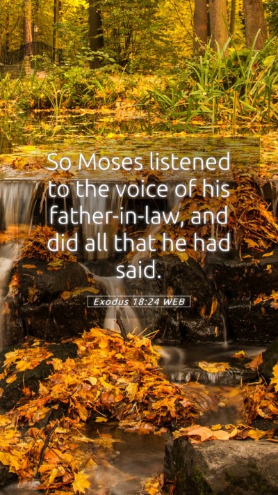 Picture 05 - Exodus 18:24 WEB Mobile Phone Wallpaper - So Moses listened to the voice of his - Mobile Bible Verse Wallpaper