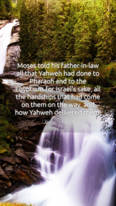 Picture 05 - Exodus 18:8 WEB Mobile Phone Wallpaper - Moses told his father-in-law all that Yahweh had - Mobile Bible Verse Wallpaper