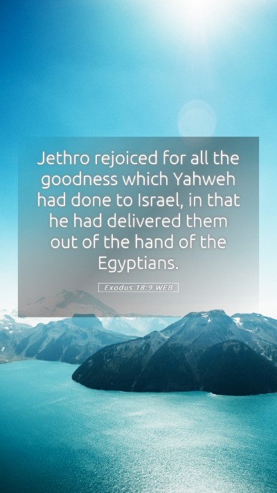 Picture 05 - Exodus 18:9 WEB Mobile Phone Wallpaper - Jethro rejoiced for all the goodness which Yahweh - Mobile Bible Verse Wallpaper
