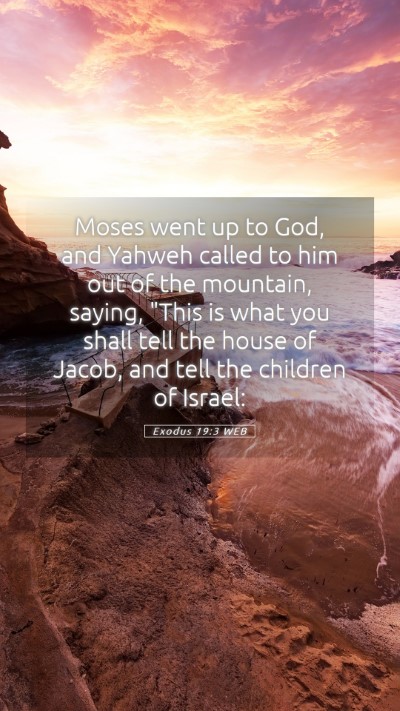 Picture 05 - Exodus 19:3 WEB Mobile Phone Wallpaper - Moses went up to God, and Yahweh called to him - Mobile Bible Verse Wallpaper
