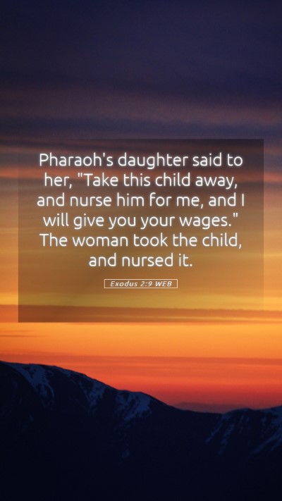 Picture 05 - Exodus 2:9 WEB Mobile Phone Wallpaper - Pharaoh's daughter said to her, 