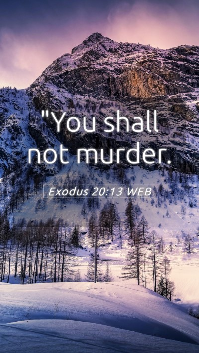 Picture 05 - Exodus 20:13 WEB Mobile Phone Wallpaper - 