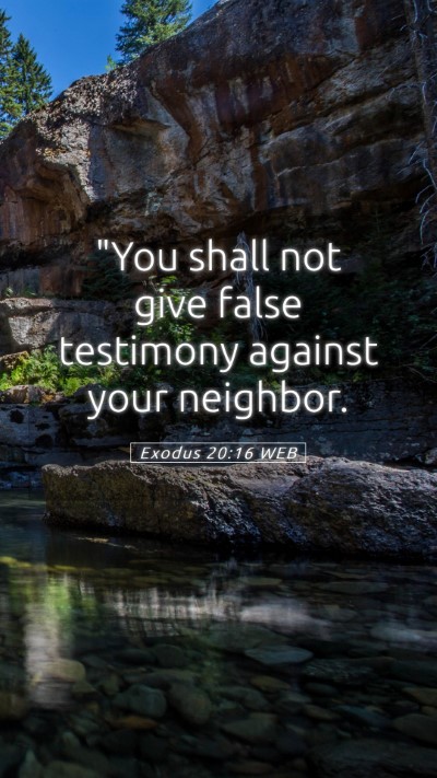 Picture 05 - Exodus 20:16 WEB Mobile Phone Wallpaper - 