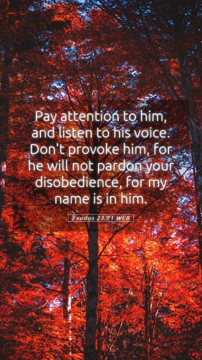 Picture 05 - Exodus 23:21 WEB Mobile Phone Wallpaper - Pay attention to him, and listen to his voice. - Mobile Bible Verse Wallpaper