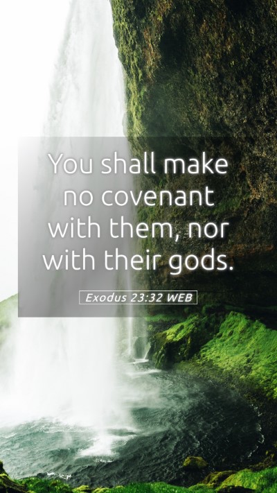 Picture 05 - Exodus 23:32 WEB Mobile Phone Wallpaper - You shall make no covenant with them, nor with - Mobile Bible Verse Wallpaper