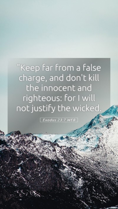 Picture 05 - Exodus 23:7 WEB Mobile Phone Wallpaper - 